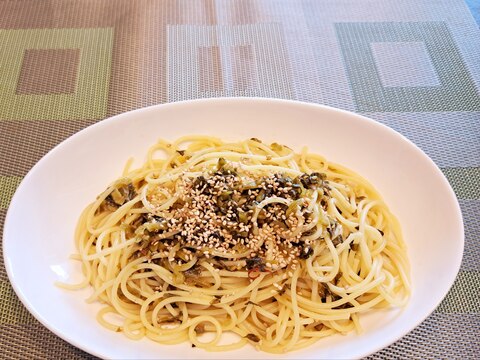 高菜で！ピリ辛和風パスタ